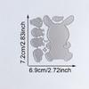 Bunnies Shape Cutting Dies Scrapbooking Stencils Carbon Steel Die Cut Templates for Card Making Packaging Decoration