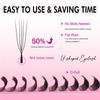 New Arrival U Shape YY Eyelashes Extensions 3DW U5DW Lashes Extension Premade Volume Fans False Eyelashes U Shape W Bloom Lashes