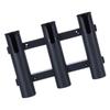 Wall Mounted Fishing Rod Holder Bracket 3 Rods Tube Plastic Boat Fishing Rod Racks Black Fishing Rod Holder