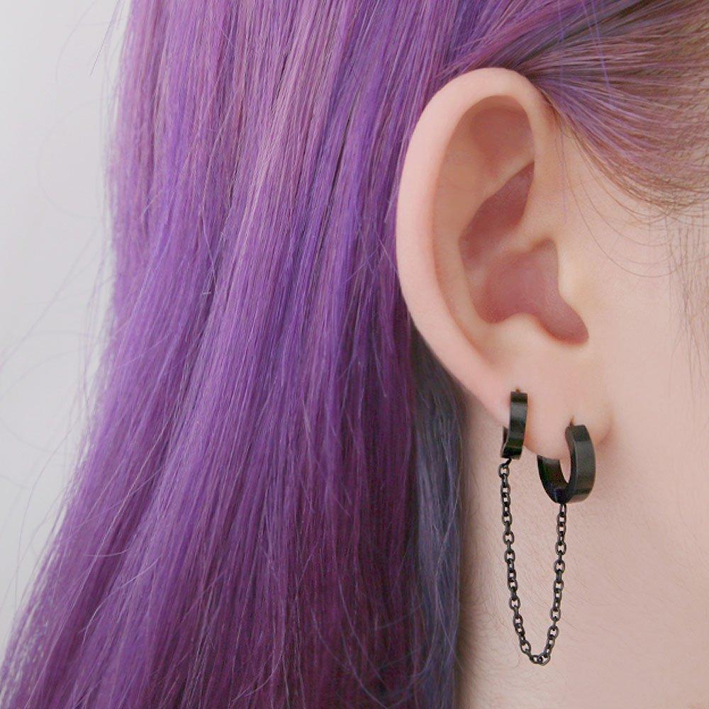 [1+1] Surgical Piercing Another Ring Chain 2 types, choose 1, one side for sale