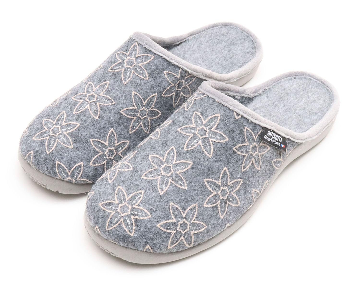 

Air Plum SODOPAC Комнатные тапочки Tulip Изготовлены в размерах [Тапочки, Мюли, Сандалии, Франция] (Серый, 23-23.5 см) серый