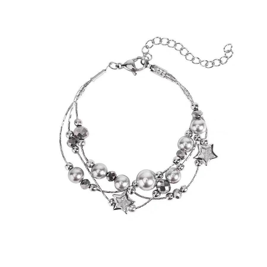 Handmade Star Design Pearl Womens Bracelet With Titanium Steel For Daily Accessories Gift