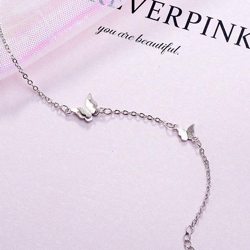 925 Sterling Silver Butterfly Charm Bracelet For Women Bracelet &Bangle Fashion Jewelry Birthday Party Gift