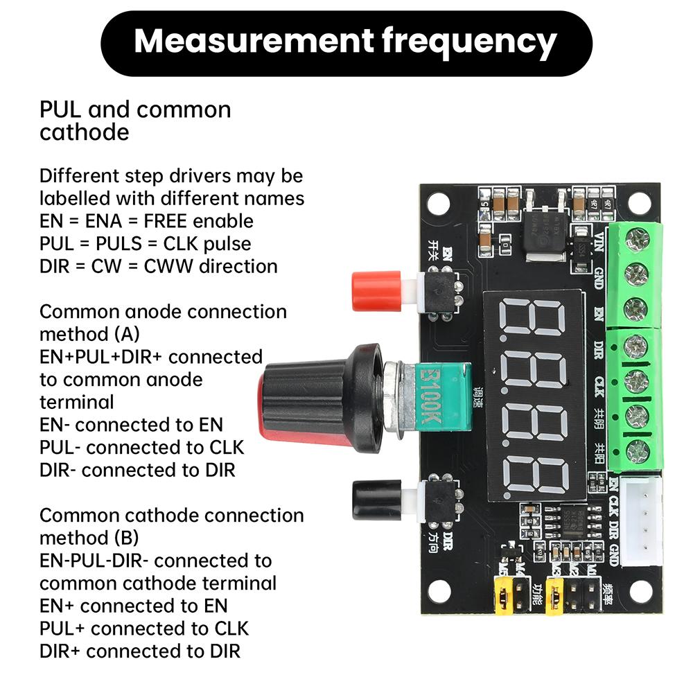 12V 24V Stepper Motor Controller with PWM Pulse Signal Generator, Reversible Rotation & Speed Control for Automation