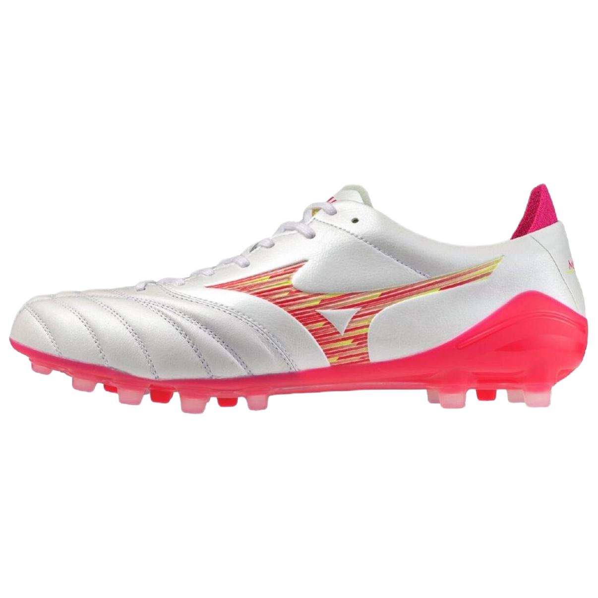 Mizuno Morelia Neo Iv Elite Comfortable Durable Ag Artificial Grass Lightweight Soccer Shoes Unisex Soccer Shoes White Pink P1GA263364 40.5