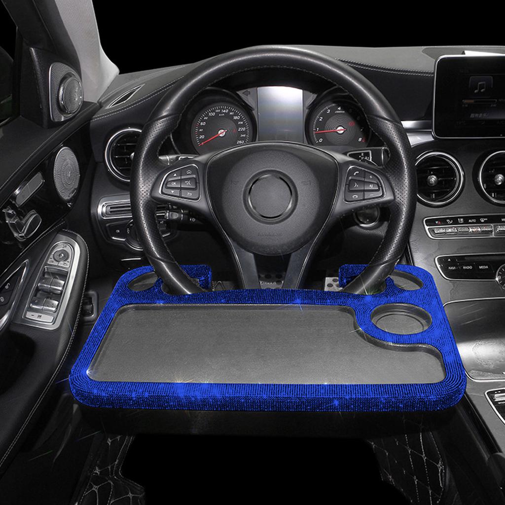Diamant Auto Tisch Lenkrad Tisch Auto Essen Getränke Kaffee Tablett Tragbare Laptop Tablet Halter Tablett Bling Zubehör