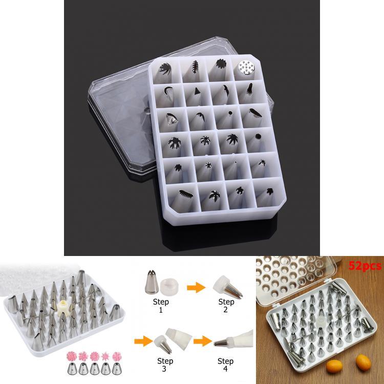 Korean Style Icing Nozzles Kit With Stainless Steel Tips For Cake And Cookie Decoration