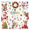 Christmas Window Stickers 3D Electrostatic Snowflake Reindeer Santa Decals for Kids Room Xmas Winter Holiday Decor