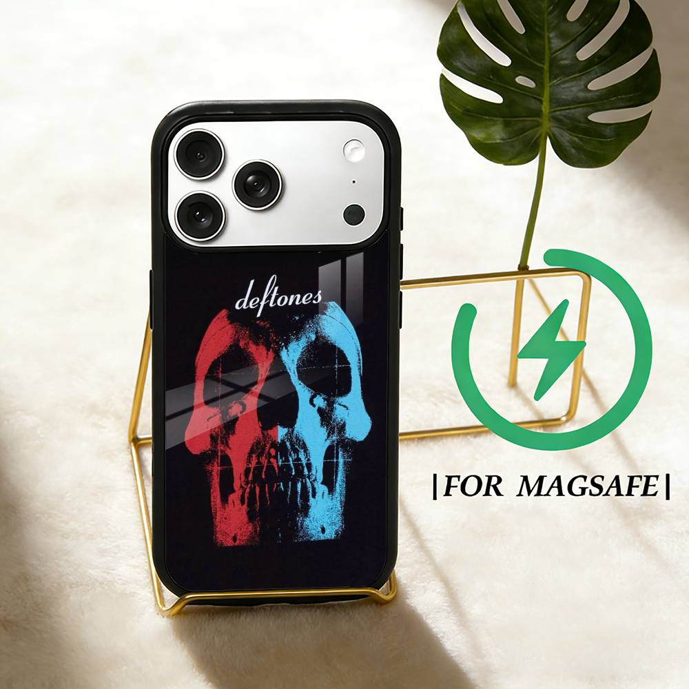 D-Deftones Band  Phone Case For iPhone 17 16 15 14 13 12  Pro Max Plus for Magsafe Mirror Wireless Magnetic Cover