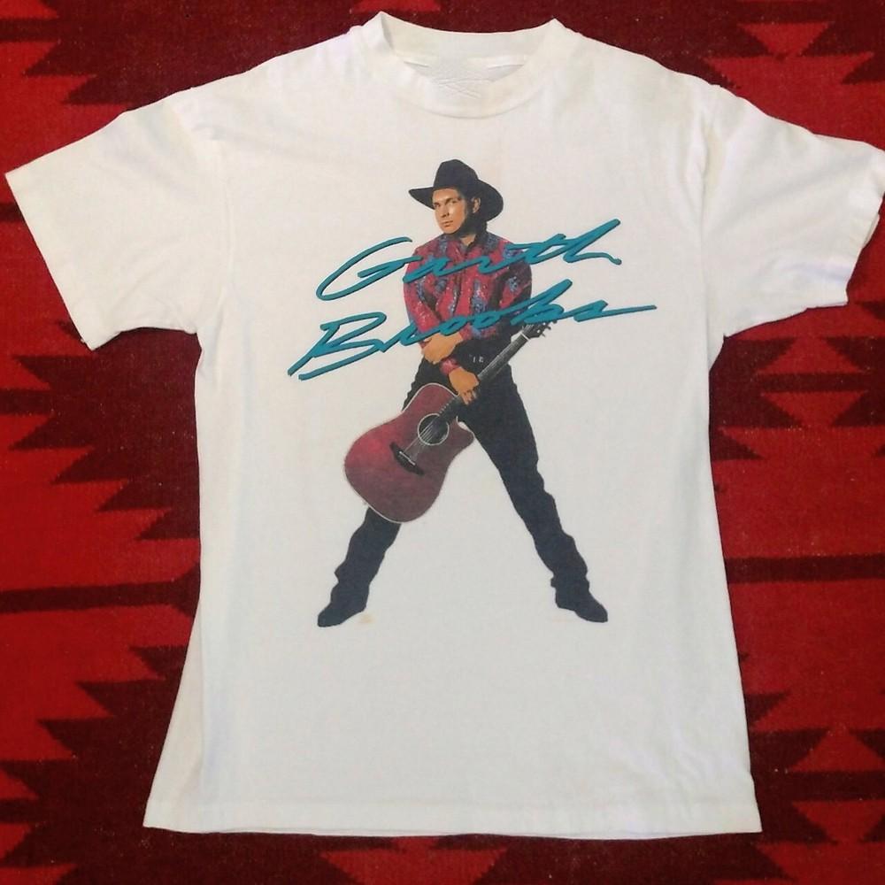 Vintage 90s Style Garth Brooks Heavy Cotton White S-234XL Unisex Shirt AP777 Unisex T-Shirt L