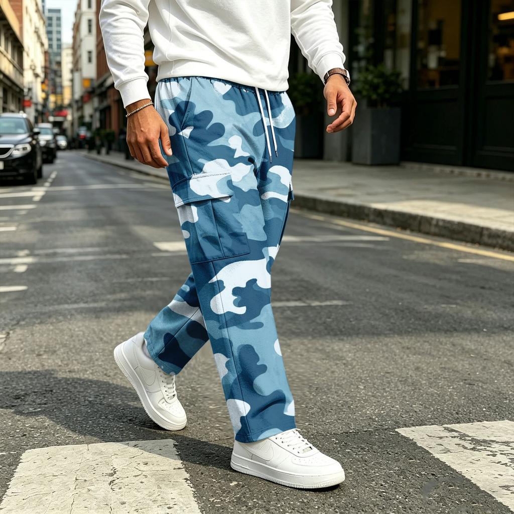 Men's Casual Straight Leg Drawstring Jogger Pants for Commute and Sports