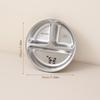 304 Stainless Steel Round Food Plates Stackable Divided Dinner Plate For Kids Students Deepened Fruit Salad Dish Dishwasher Safe