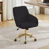 Height-Adjustable Office Swivel Chair for Home and Bedroom, Ergonomic Swivel Chair with Backrest, Suitable for Long Sitting. Black