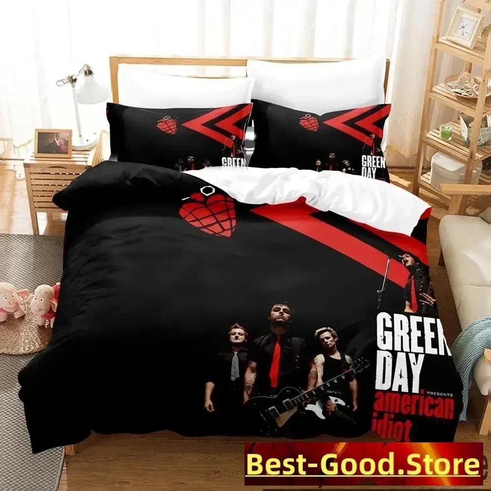 

3D Печать American Idiot Green Day Напечатанный Постельный Комплект Пододеяльник Наволочка Комплект Постельного Белья Постельное Белье Простыня Покрывало Полный Размер Квин 70x133cm 2pcs