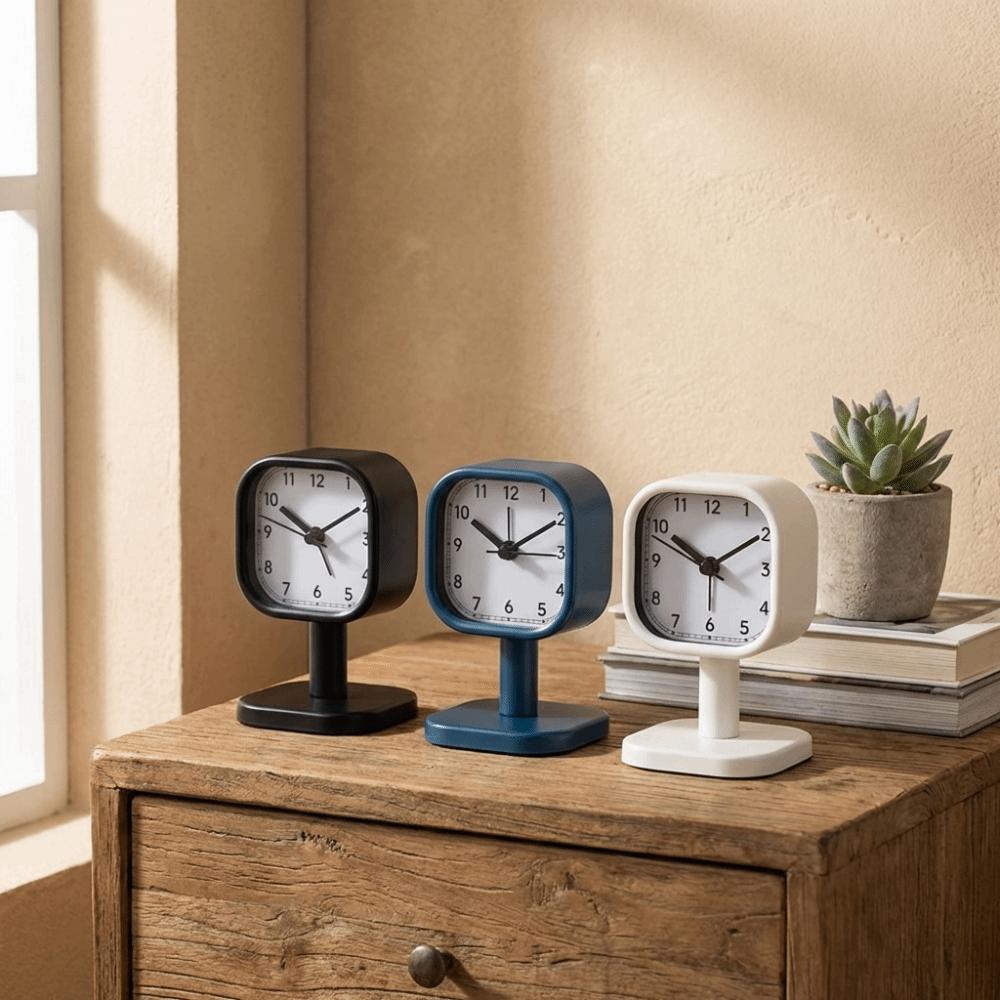 Düşmeye Dayanıklı Masaüstü Standlı Saat Vintage Masa Saati Yatak Odası Dekorasyonu Mekanik Zamanlayıcılı Saat Yatak Yanı