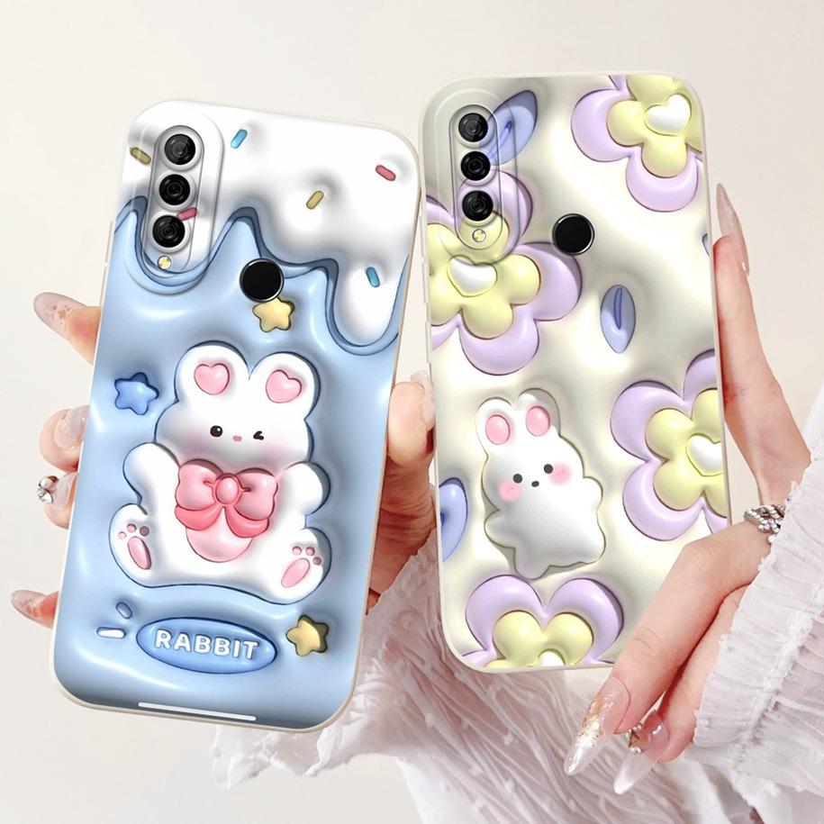 For Huawei P30 Lite Case MAR-LX1A MAR-LX2 Cover Cute Panda Rabbit Soft Silicone Phone Case For Huawei P30Lite Nova 4e Fundas New