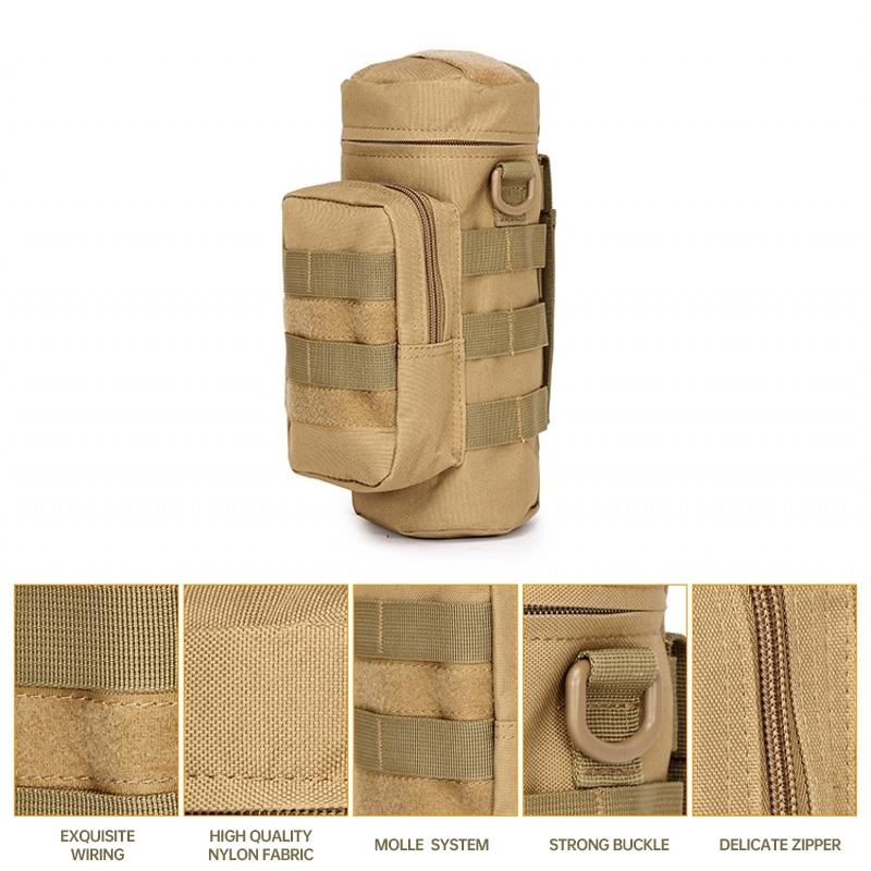 

Outdoor tactical strapless waist bag, water bottle bag, portable waist hanging multifunctional bag, small travel bag, cycling ba хакі