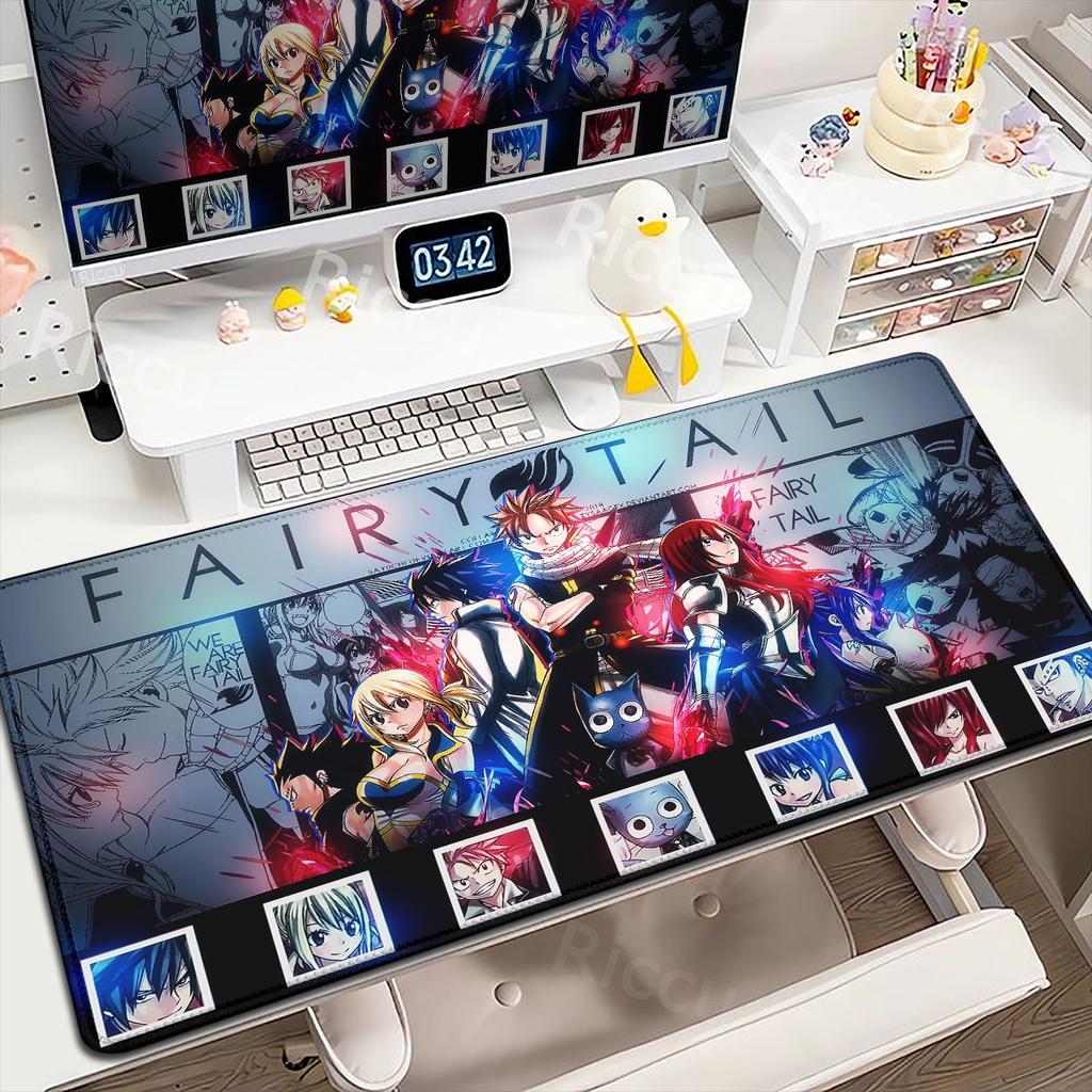 900x400mm Anime Fairy Tail Mouse Pad HD Printing Computer Gamer Locking Edge Mouse Mat Keyboard Non-slip Deskmats PC Accessories