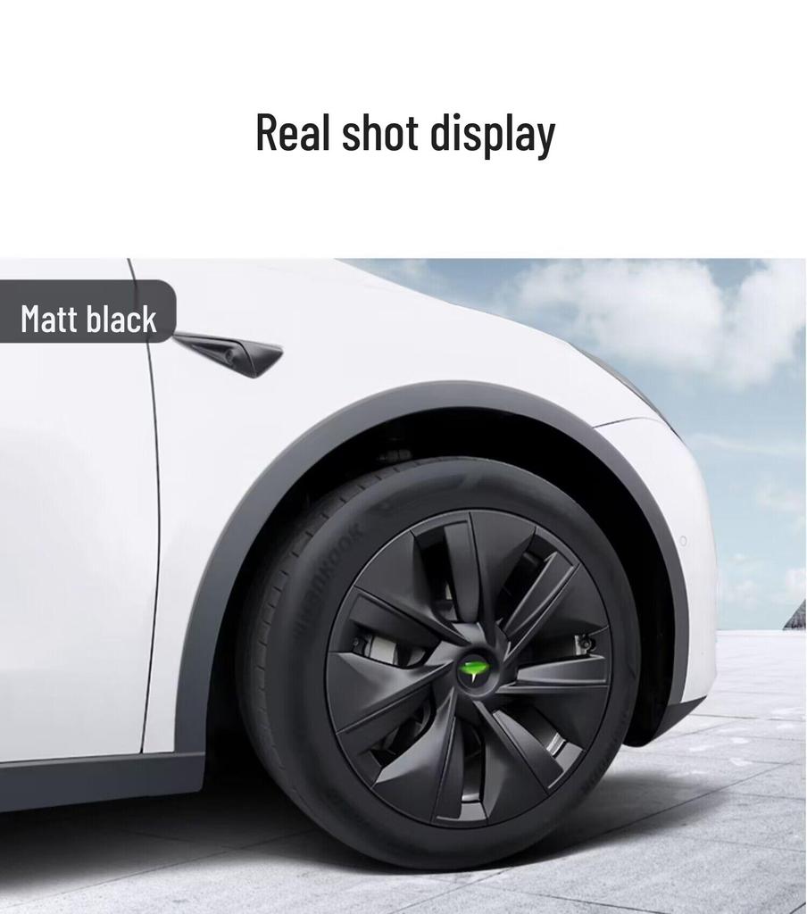 Compatible 19-Inch Wheel and Tire Covers for Original Tesla Model Y with Protective Rings