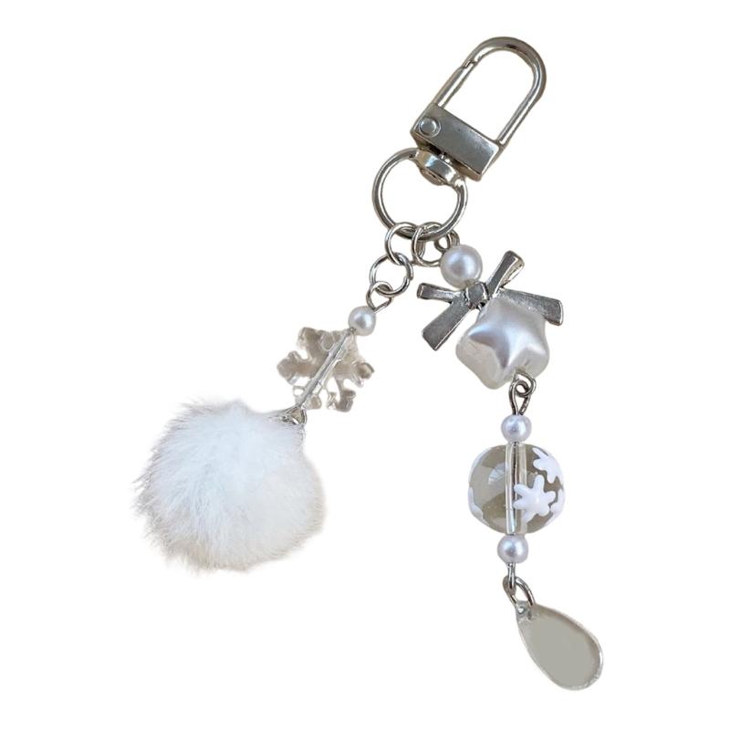 Reusable Snowflake Keychain Adorable Pendant Designs For Phone Bag Holiday Gift Giving