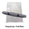 Universal Square Flat Range Hood Filter Screen and Oil Collection Tray Set for Top and Side Suction Models