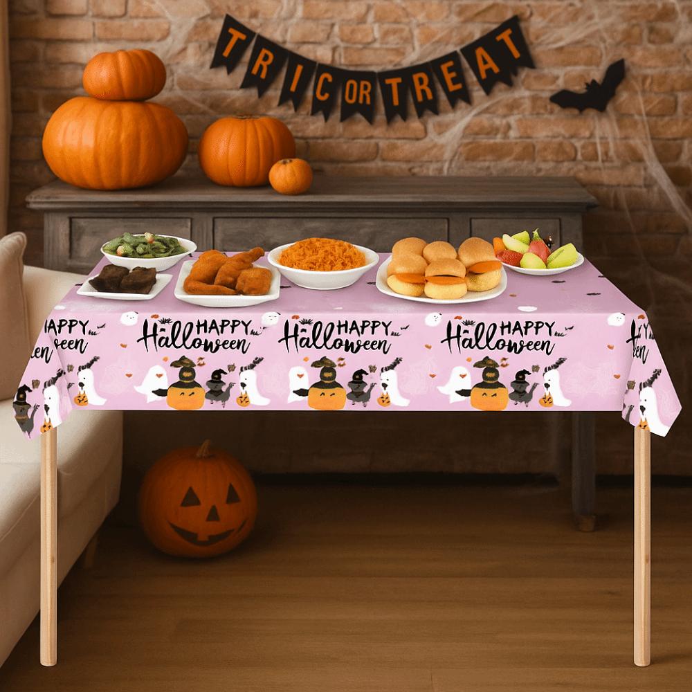Halloween Theme Halloween Tablecloth Pumpkin Ghost Pattern Table Runner  Table Decoration