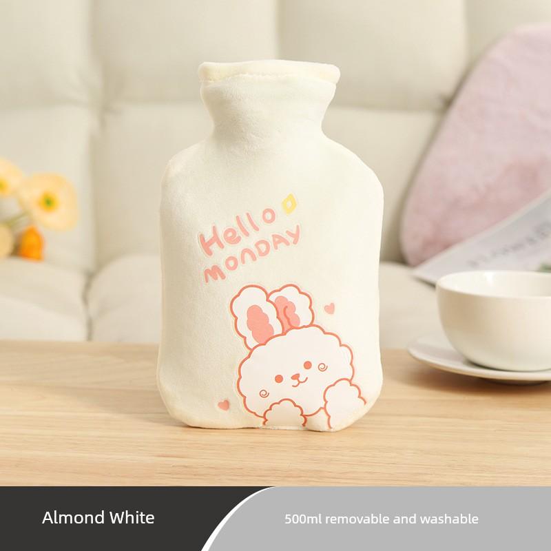 Plush Cute Hot Water Bottle for Female Students, Thickened and Explosion-Proof, for Winter Use, Portable for Warming Hands and Waist