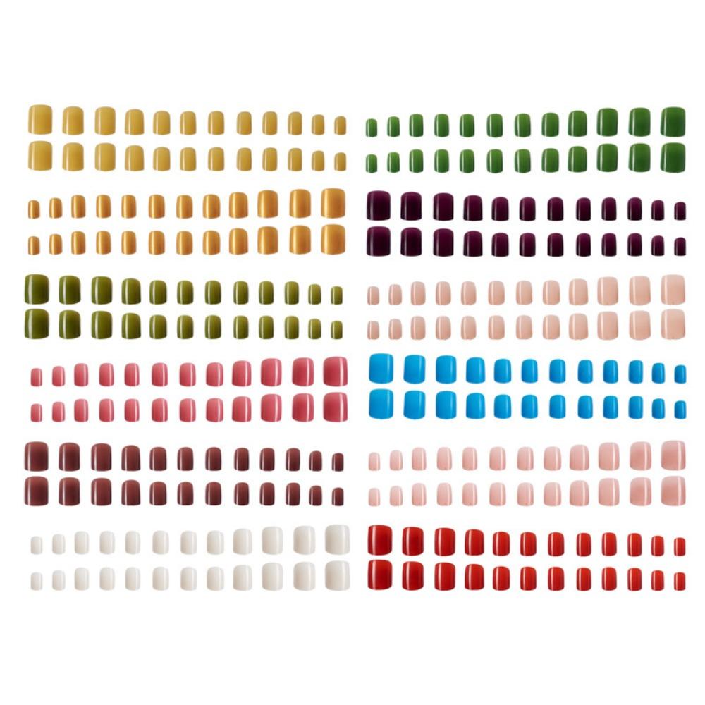 288pcs French Fake Nails Short Nail Tips Detachable False Nails for DIY