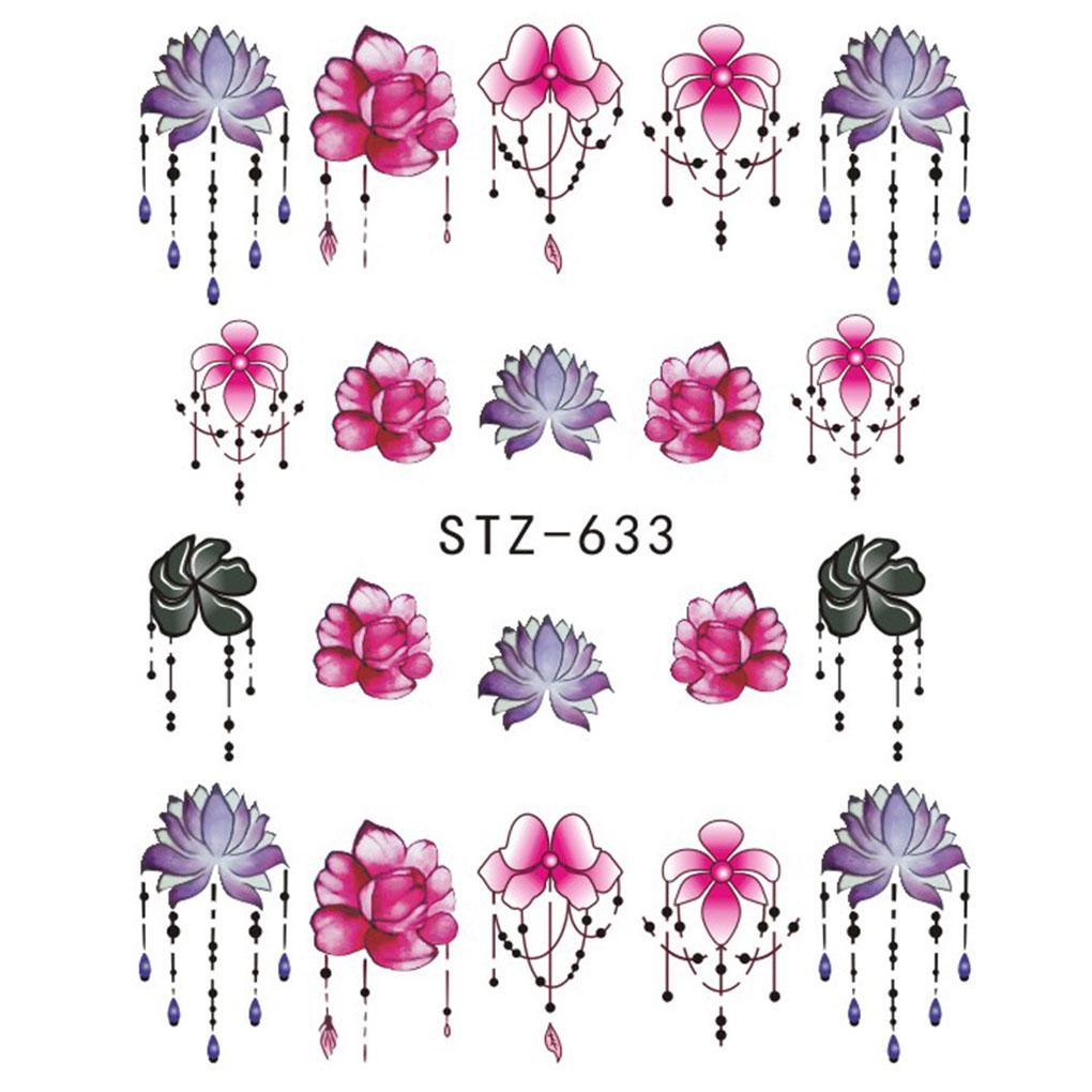 Buy Women Girls Flower Nail Stickers 3D Nail Art Stickers Decal Tips