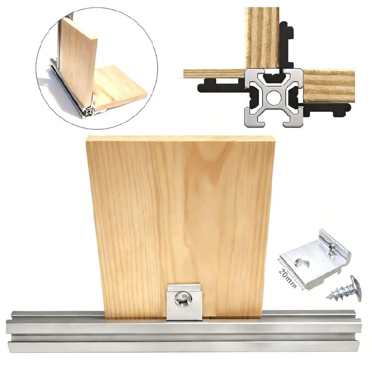 Rustproof Aluminum Angle Brackets Support With Fixing Screws For 2020 3030 4040 Profiles Equipment Racks And Displays