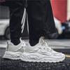 Fashion 2025 Men's Casual Fashionable Breathable Mesh Thick Soled Running Shoes Low Cut Lace Up Sports Height Increasing Chunky Sneakers