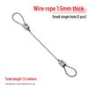 304 Stainless Steel Adjustable Wire Rope Hanging Fixture with Safety Hook