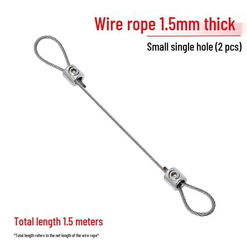 304 Stainless Steel Adjustable Wire Rope Hanging Fixture with Safety Hook