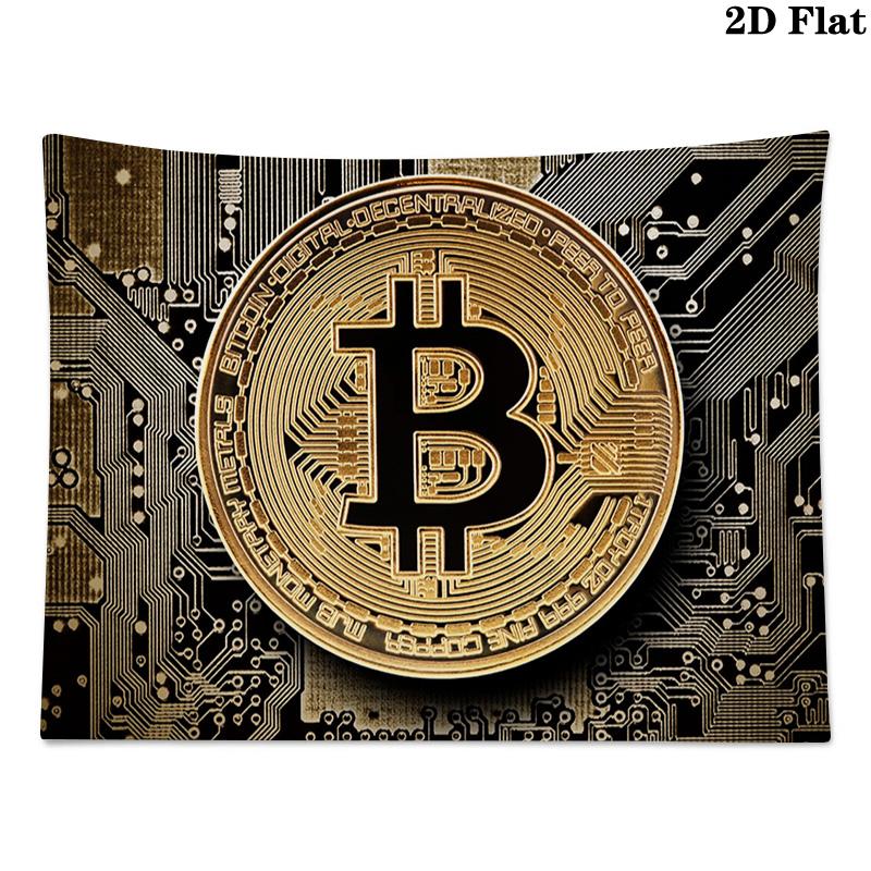 Bitcoin Pattern Home Decor Tapestry, Wall Hanging, Decorative RV Wall Cloth.MGT0918124