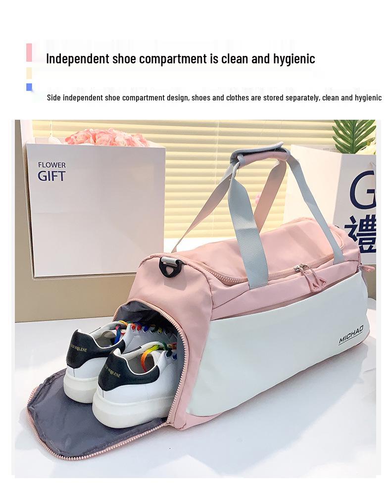 Women's Large Capacity Fitness Travel Backpack with Wet/Dry Separation, Shoe Compartment for Short Business Trips and Sports.
