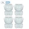 1-10PCS 3D Bear Silicone Ice Cube Mold Tray for Coffee Shop and Kitchen Chocolate Candy and Ice Cream Dessert Maker
