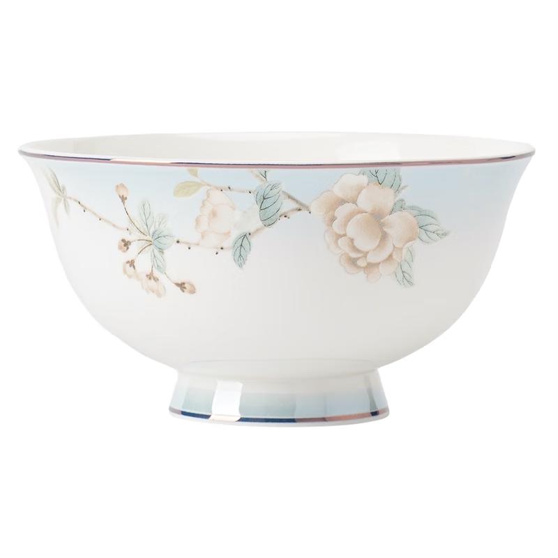 NINE CRANES Jingdezhen Ceramic Rice Bowls - 4.5-inch, Set of 10