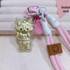 Shuibei 999 Pure Gold LinaBell Cartoon Pendant Keychain and Phone Bag Gift