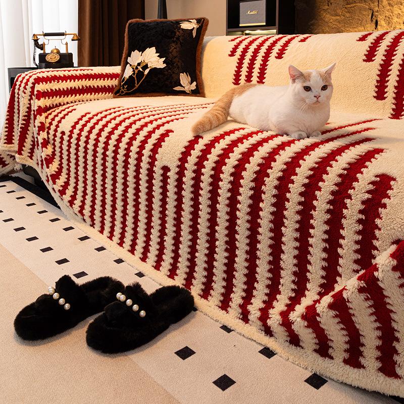 

Зимнее диванное полотенце Шу хлопок ворс однотонное новое утолщенное теплое покрывало для дивана ткань прямой ряд диванная подушка для сиденья 180*130cm