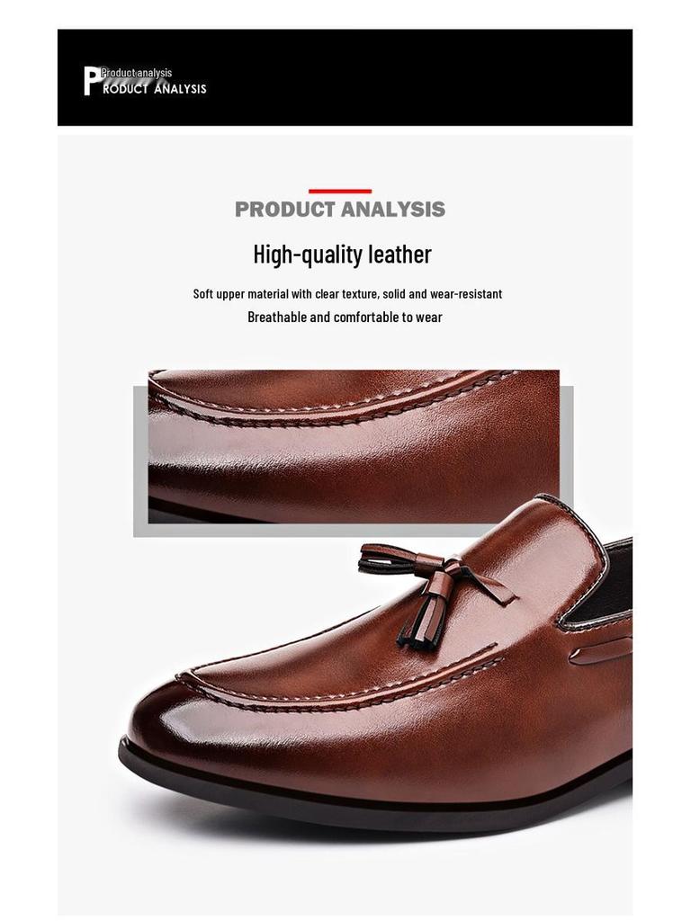 Neue Herren-Slipper aus echtem Rindsleder mit Quasten, vielseitige formelle und lässige Schuhe