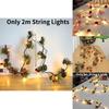 Stunning 2 Meter Led Pine Cone String Lights Battery Operated For Festive Christmas Decor
