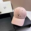Simple Embroidery Big Head Circumference Baseball Hat Women's Summer Wide Brim Showing Face Small Outdoor Sunscreen Sunshade Cap