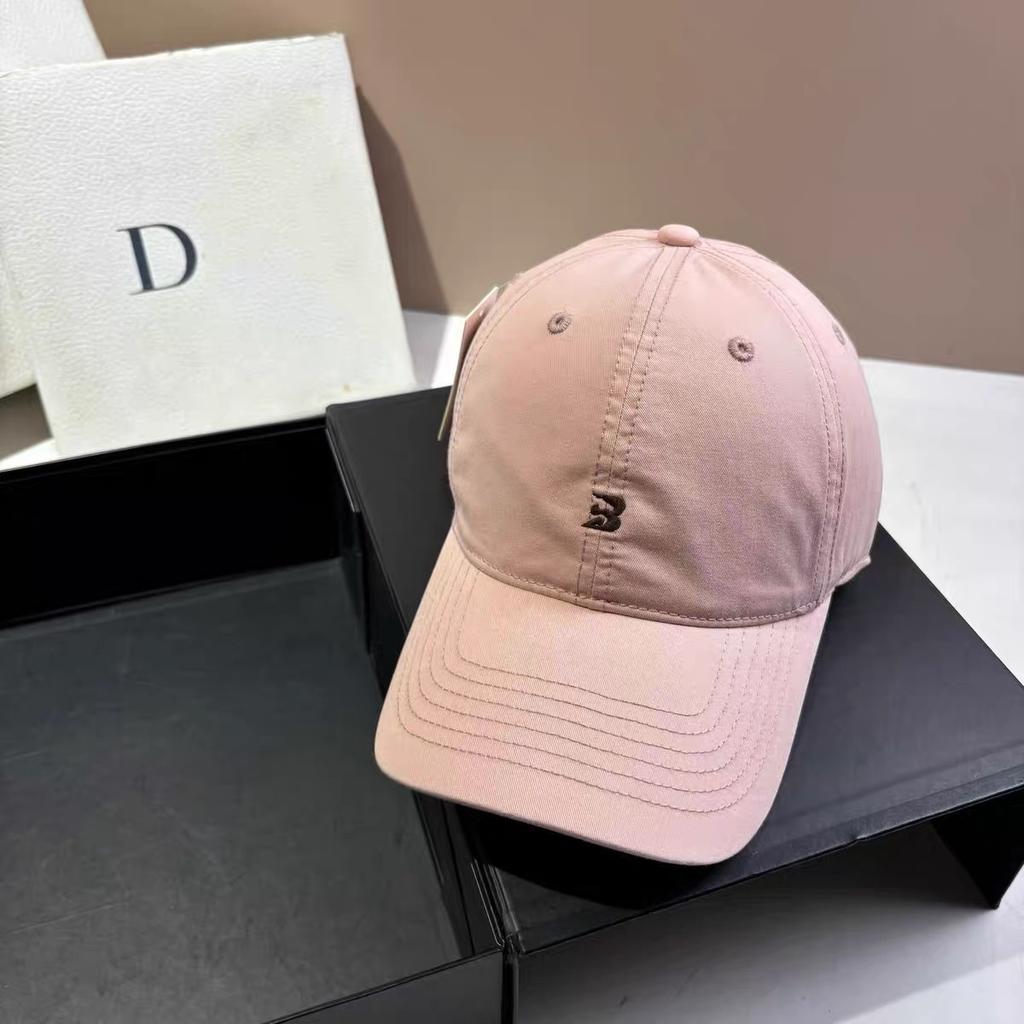 Simple Embroidery Big Head Circumference Baseball Hat Women's Summer Wide Brim Showing Face Small Outdoor Sunscreen Sunshade Cap
