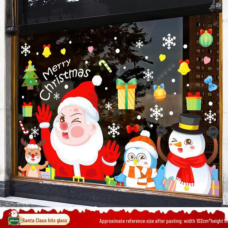 Christmas Santa Claus Window Cling Stickers
