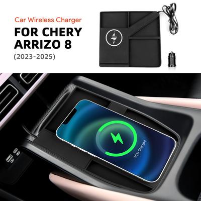 Für Chery Arrizo 8 2023- 2025 Auto Kabelloses Ladepad Schnelllade-Mittelkonsolen-Organizer Innenraum-Modifikationszubehör