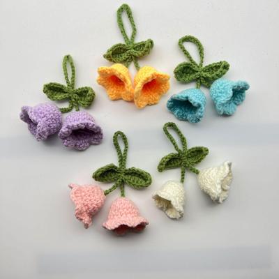 Lily of the Valley Crochet Pendant Keychains – Woolen Accessories for Backpacks