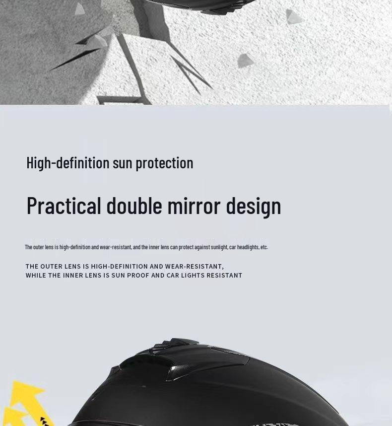 Casco Certificado para Vehículos Eléctricos con Doble Visera para Todas las Estaciones, Calidez Invernal, Adecuado para Hombres y Mujeres