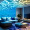 Water Ripple Remote-Controlled Projection Night Light Ambient Lighting, Modern Simplicity, USB Powered, Geometric Design