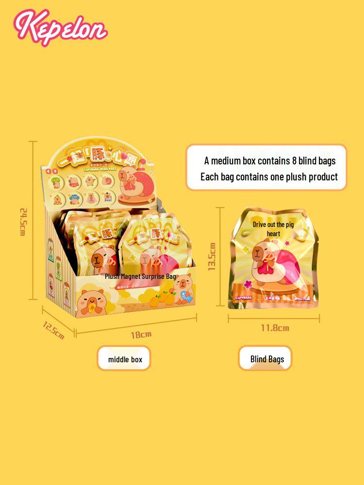 Kapybara Přání Klíčenka & Magnet Mystery Box