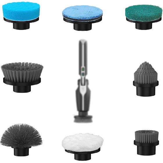 Leebein YMG-818/820 Electric Spin Scrubber Replacement Brush Heads, 8pcs Extra Brush Accessories Kit for YMG-818/820 Cordless Cleaning Brush Only -